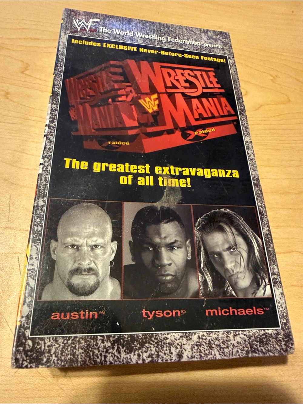 Vintage ‘99 WWF WrestleMania VHS Cover - Black & Red SEALED